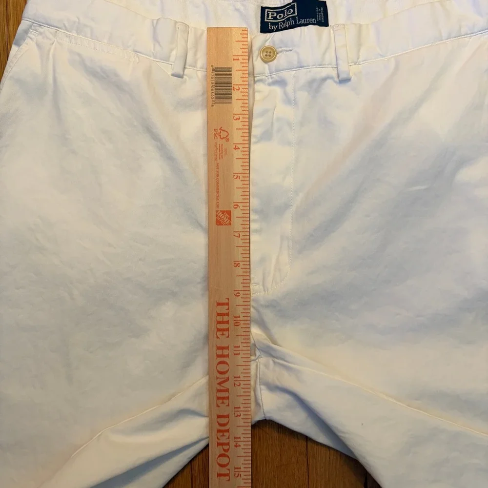 Polo Ralph Lauren Chino Pants Mens 36x34 White Flat Front Cotton Straight Fit